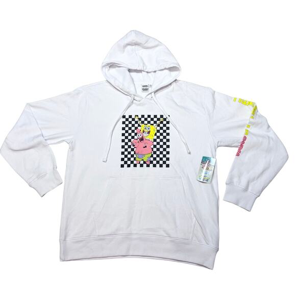 Vans X Spongebob Best Buddies Hoodie Sweater Women XL White New - Picture 1 of 8